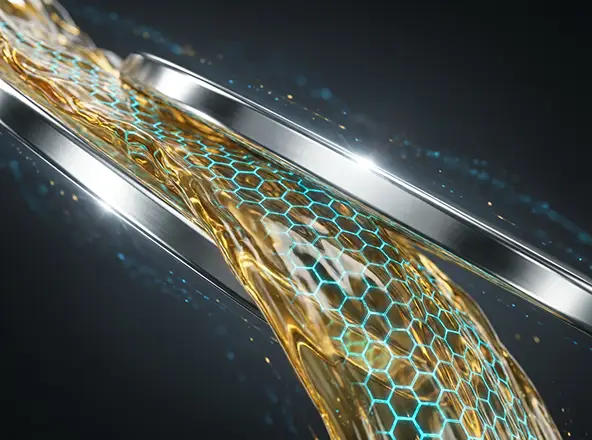 A metallic wire featuring a blue and gold pattern, showcasing intricate design and craftsmanship.